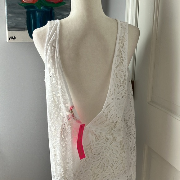 Lilly Pulitzer Finley NEW white beach resort lace cover up size L NWT - Picture 7 of 12